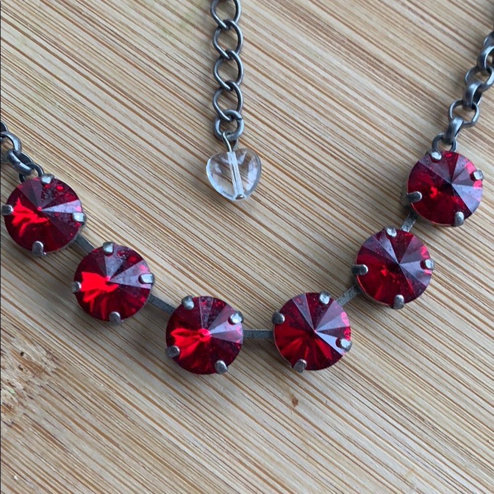 Valentine Red Crystal Necklace - Picture 3 of 3